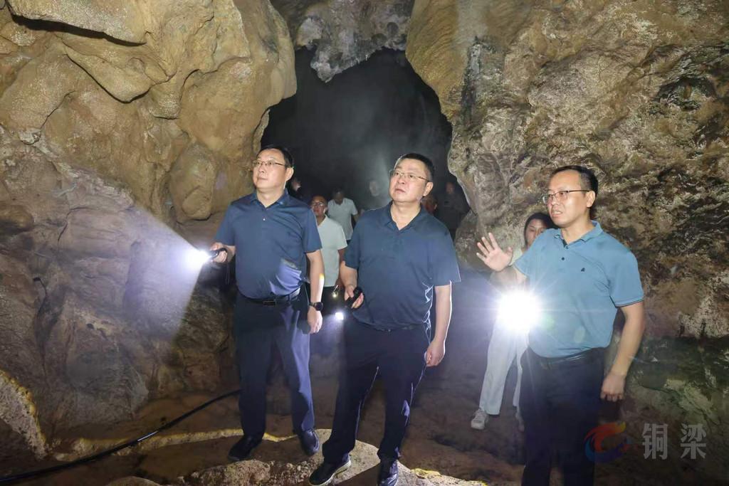 皮涛督导检查群防群治百日攻坚行动及溶洞污染问题排查整治工作